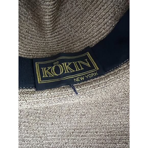 Kokin Straw Sun Hat Turquoise Bendable Brim Tan Summer Resort Vacation main image 8